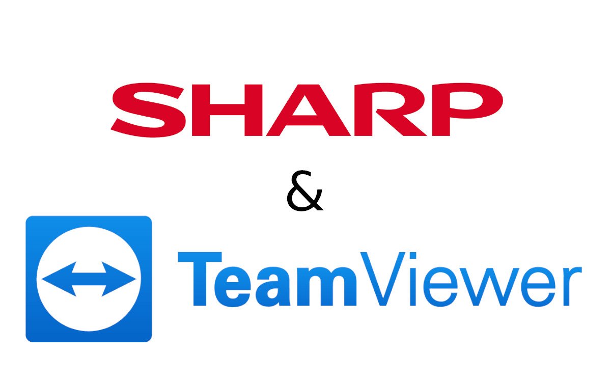Sharp Displays lassen sich künftig über TeamViewer per Remote-Control aus der Ferne warten (Foto: Sharp/TeamViewer)