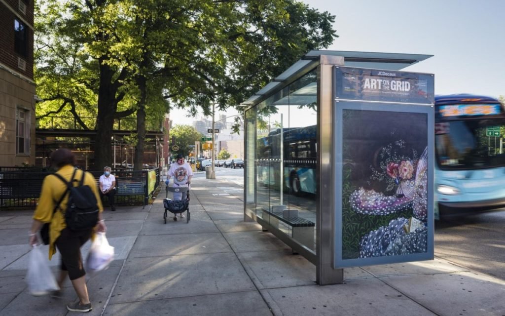 Die Kunstausstellung Art on the Grid auf JCDecaux DooH-Screens in New York (Foto: JCDecaux)