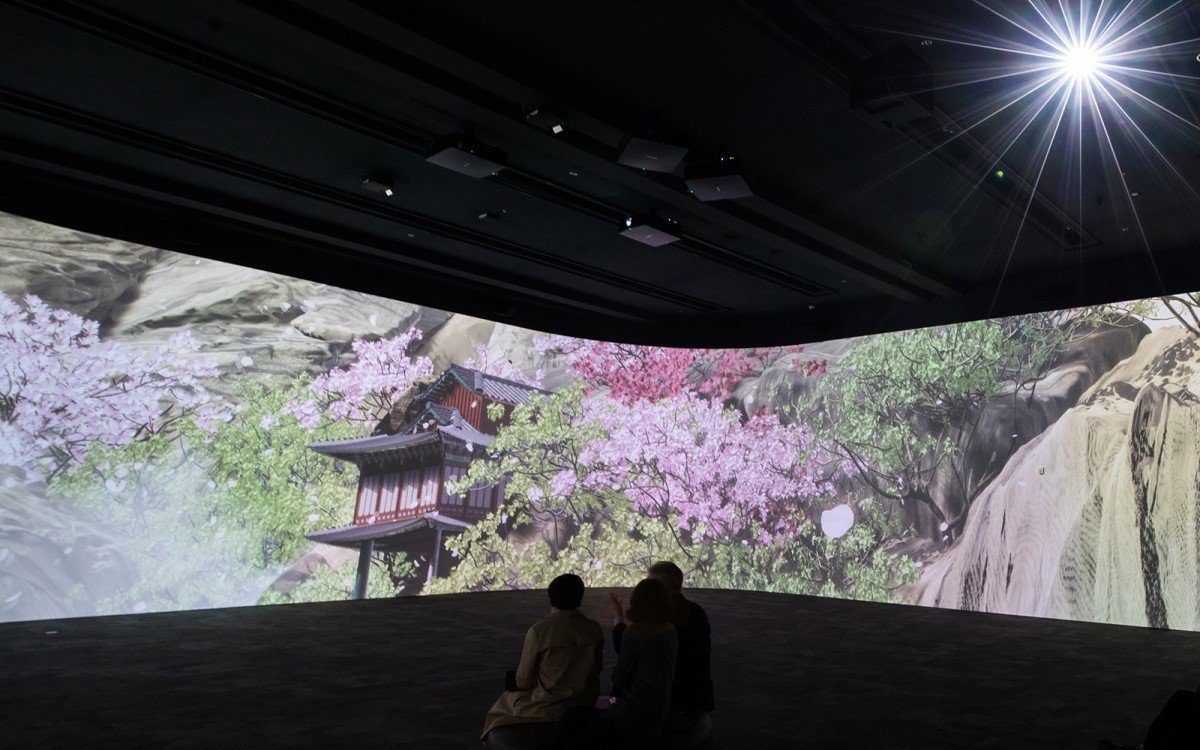 Die Immersive Digital Gallery im koreanischen Nationalmuseum mit Projection Mapping-Technologie von Christie (Foto: National Museum of Korea)