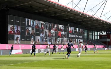 Samsungs brachte mit The Wall die Zuschauer digital ins Stadion zum Testspiel des FC Bayern (Foto: Samsung)