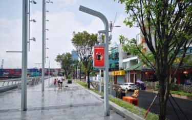 Smart Poles am Hafen von Shenzen