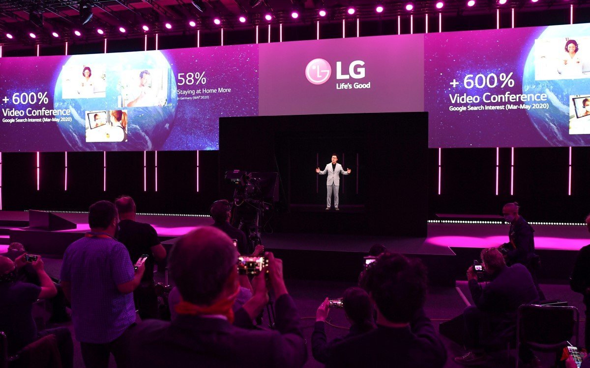 LGs CTO Park trat bei der IFA 2020 Keynote des Tech-Konzerns als Hologramm auf (Foto: Messe Berlin GmbH)