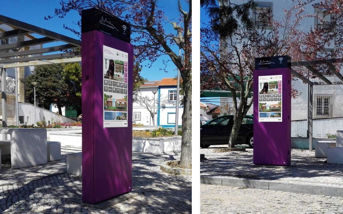 Die neue DooH-Stele von Partteam & Oemkiosks für die portugiesische Kleinstadt Arronches (Foto: Partteam & Oemkiosks)