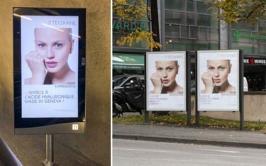 TEOXANE Kampagne in Genf auf DooH von Neo Advertising (Foto: Neo Advertising)