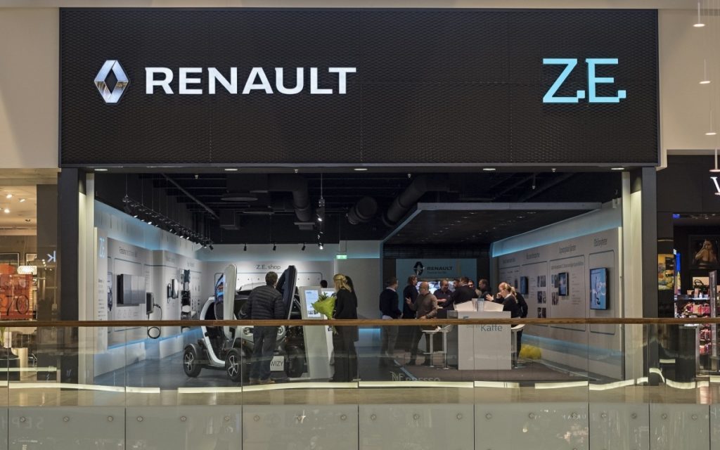 Telelogos Digital Signage in den Renault ZE Showrooms in Schweden (Foto: Telelogos)