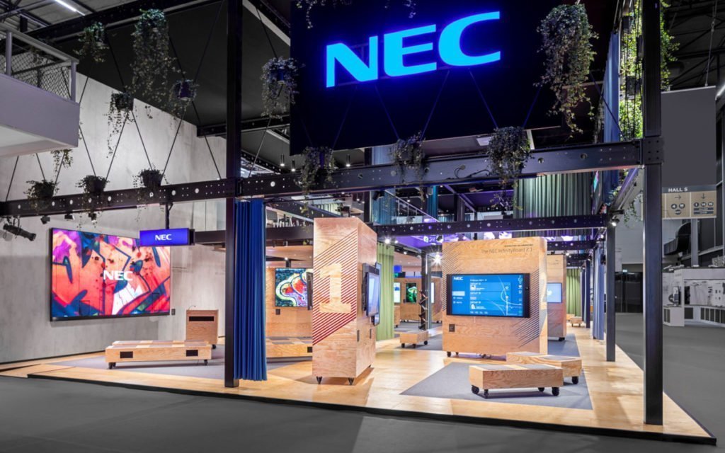 NEC-Stand auf der ISE 2020 (Foto: invidis)