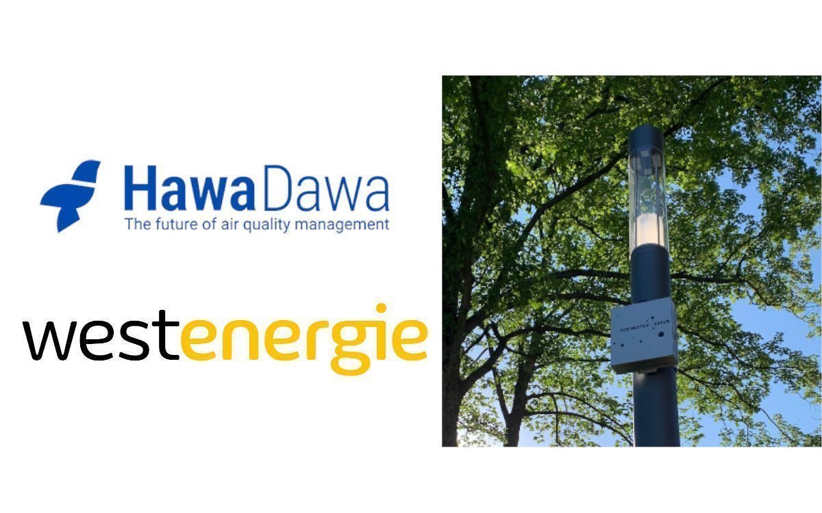 Die Stadt Essen testet Smart Poles von Westenergie mit Luftsensoren von Hawa Dawa in einem Pilotprojekt (Foto: Hawa Dawa/Westenergie)