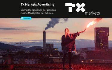 TX Markets Advertising vermarktet Ads auf großen Schweizer Online Marktplätzen künftig unter Goldbach (Foto: Screenshot TXMA Webseite)