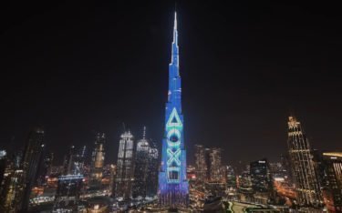 Sony PS5 Launch am Burj Khalifa in Dubai (Foto: Screenshot)