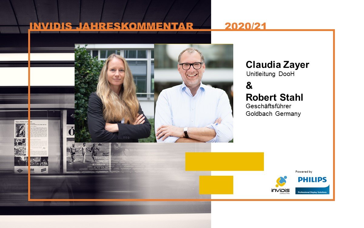 Claudia Zayer und Robert Stahl von Goldbach Germany im invidis Jahreskommentar 2020|2021 (Foto: Goldbach)