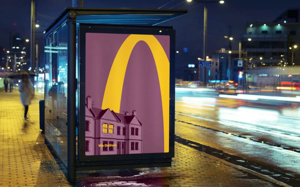 Die minimalistische „We Deliver“-Kampagne von McDonalds in UK (Foto: Leo Burnett)