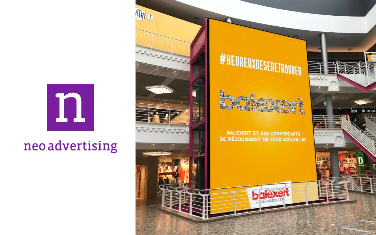 Eine 60qm LED-Wall ist das neue Highlight im Neo Advertising-Netz am Balexert Einkaufszentrum in Genf (Foto: Neo Advertising)