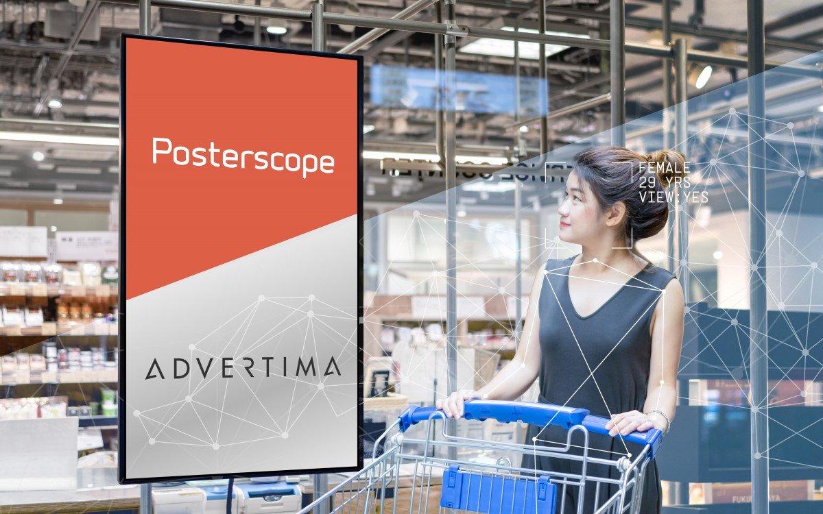Die Smart Signage von Advertima ist ab sofort bei Posterscope buchbar (Foto: Advertima/Posterscope)