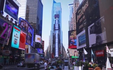 3D-Wasserfall am Times Square (Foto: Samsung)