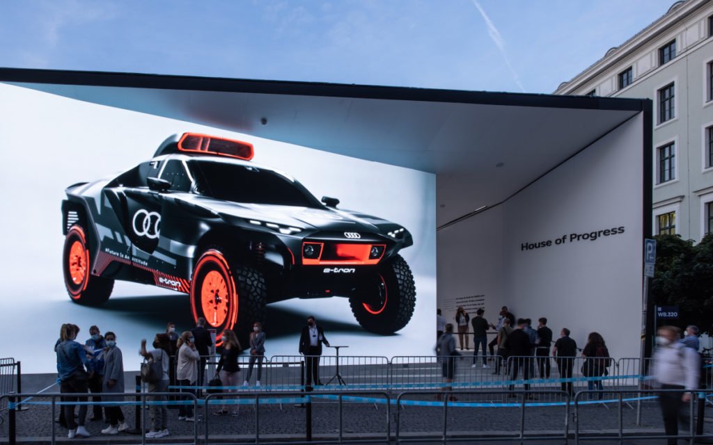 Audi IAA-Messestand in der Münchner Innenstadt (Foto: Audi)