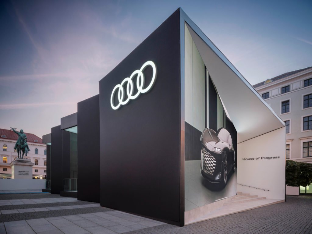 Audi IAA-Messestand in der Münchner Innenstadt (Foto: Audi)