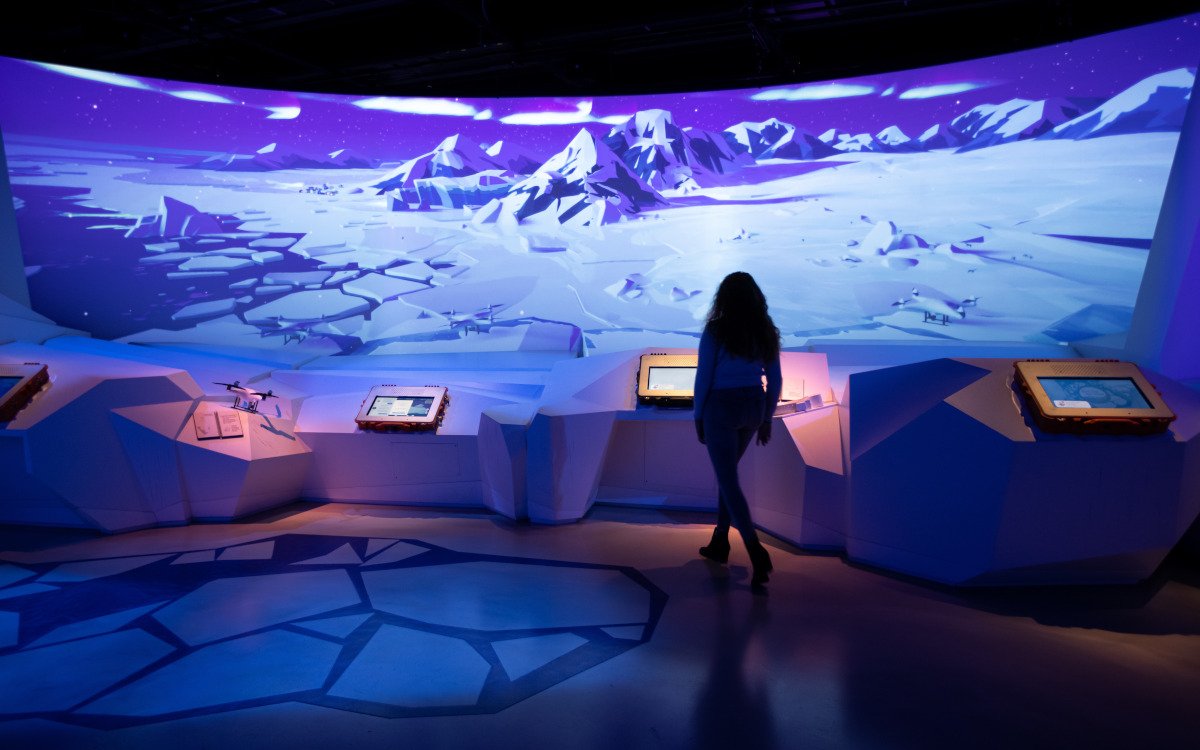 Die Ausstellung "Arctic Adventure" bietet eine 360-Grad-Immersion. (Foto: Moment Factory)