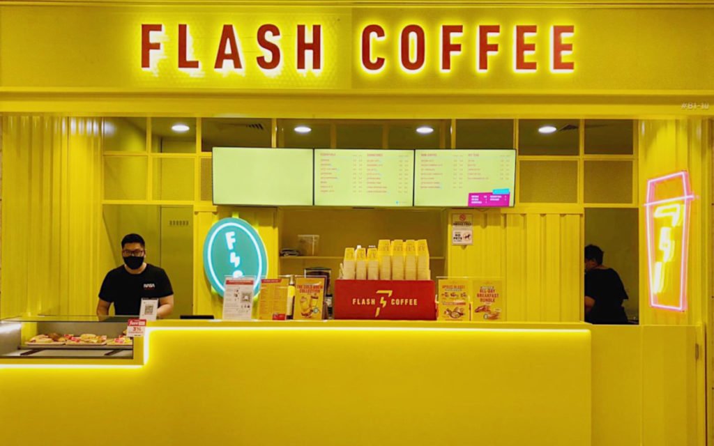 Digital Signage bei Flash Coffee in Singapore (Foto: Flash Coffee)
