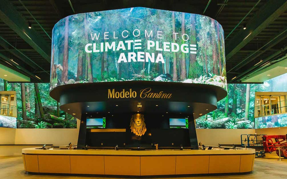 Insgesamt werden in und um die Climate Pledge Arena 224 LED-Displays installiert. (Foto: Daktronics)