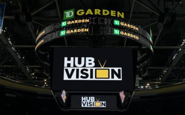 Der TD Garden in Boston vergrößerte seine zentrale Display-anzeige. (Foto: Daktronics)
