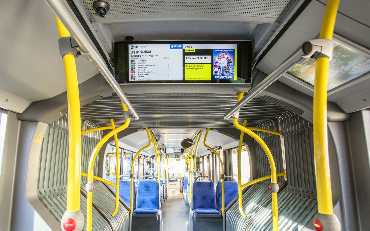 Fahrgastfernsehen jetzt auch in der Münchner Busflotte (Foto: Alexander von Spreti)