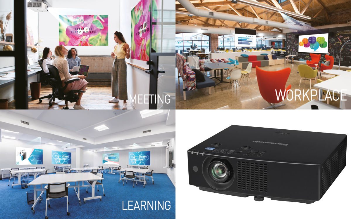 DIe LCD-Projektoren von Panasonics neuer PT-VMZ71-Serie sind für Klassenzimmer, Büros und Digital Signage geeignet. (Foto: Panasonic)