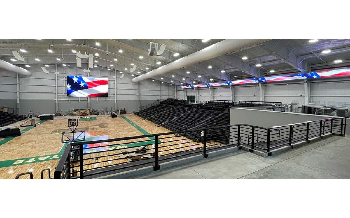 LED-Displays von Daktronics in der neuen Basketball-Arena der Wayne State University in Detroit (Foto: Daktronics)