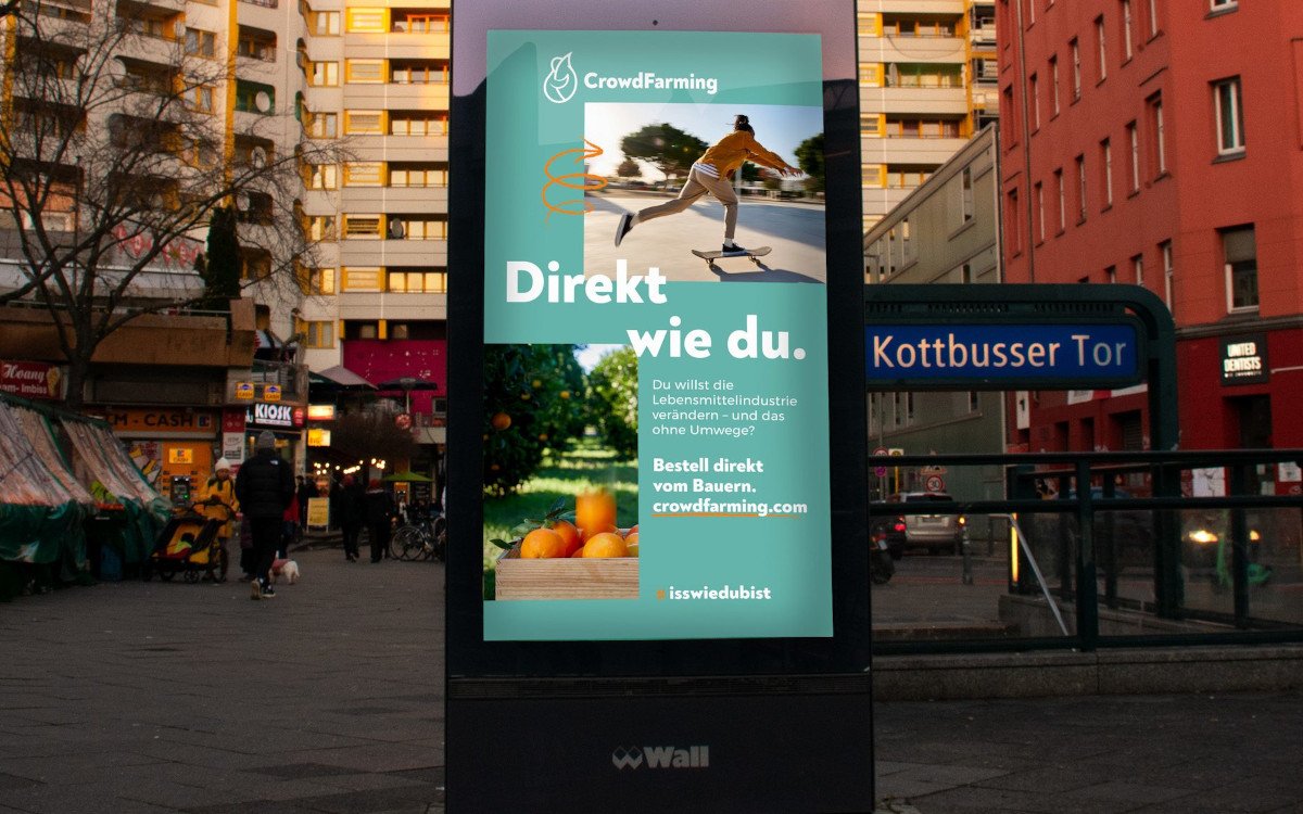 Die OoH-Crowd-Farming-Kampagne läuft unter anderem in Berlin. (Foto: WallDecaux)