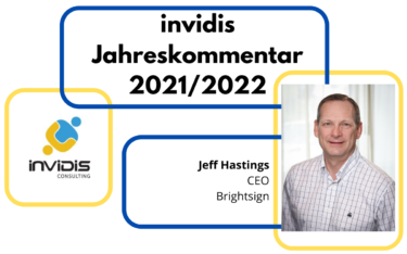 Jeff Hastings, CEO von Brightsign, im invidis Jahreskommentar 2021/2022 (Foto: BrightSign)