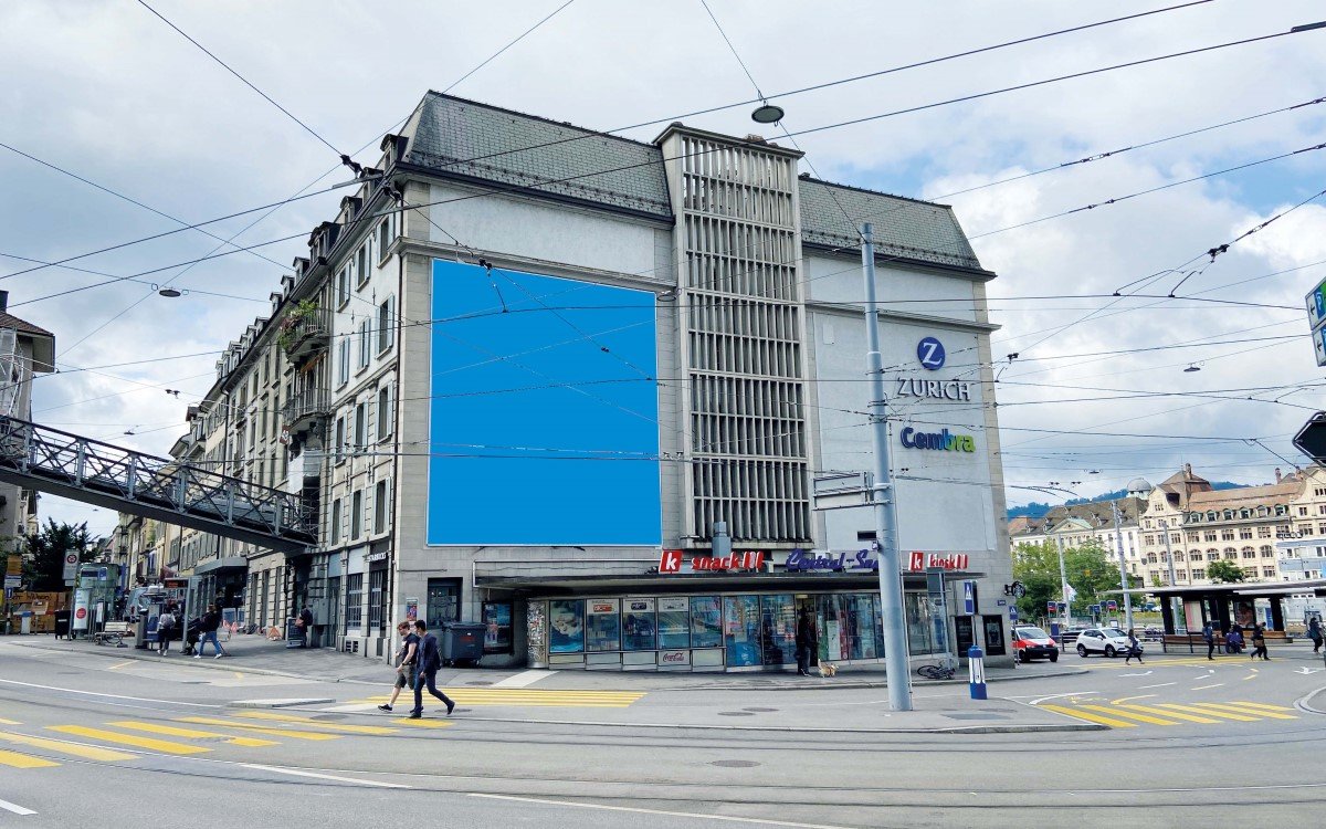 Das Megaposter Central in der Züricher Innenstadt kann schon jetzt bei Clear Channel gebucht werden. (Foto: Clear Channel)