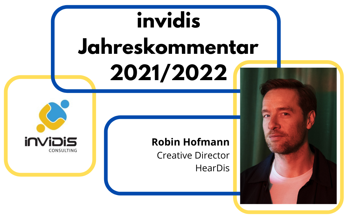 Robin Hofmann, Co-Founder und Creative Director von HearDis, im invidis Jahreskommentar (Foto: HearDis!)