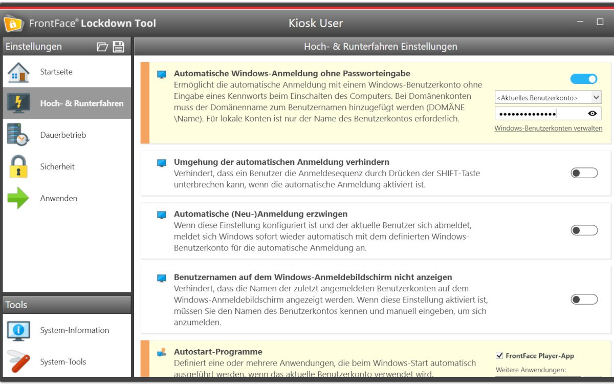 Das Frontface Lockdown Tool ist in der neuen Version mit Windows 11 kompatibel. (Bild: mirabyte GmbH & Co. KG)
