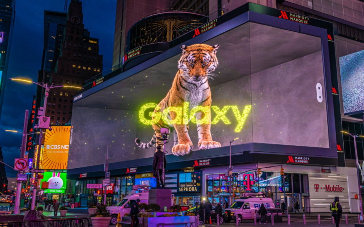 Die Samsung-DooH-Kampagne auf dem Times Square, New York (Foto: Samsung Electronics)