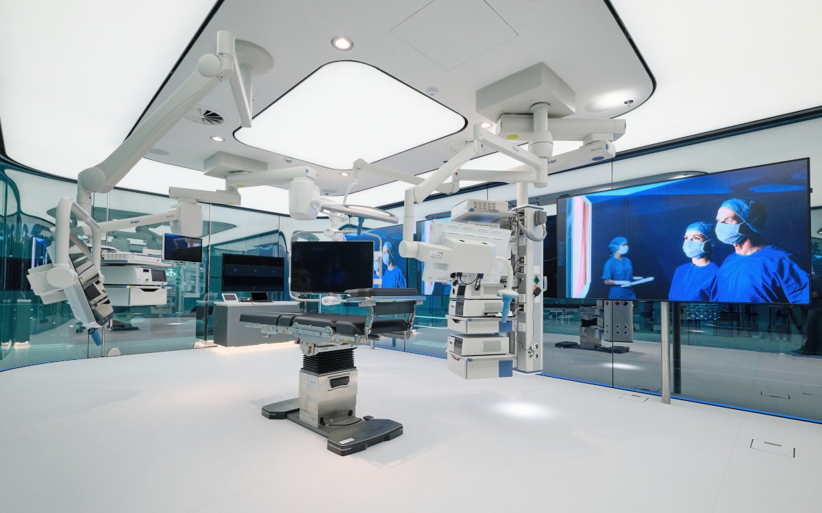 Unter anderem wurde der Medical Showroom von Olympus mit Displays versehen. (Foto: Christian Kretschmar for JOI Design)