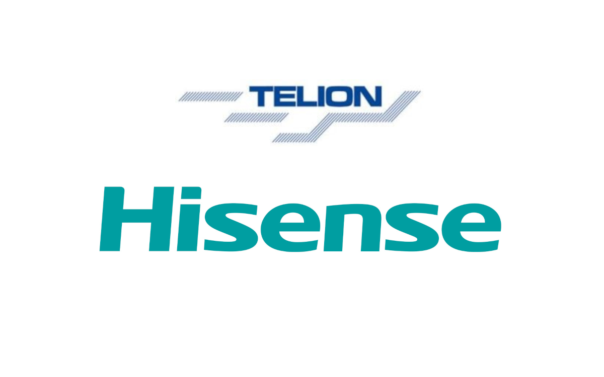 Telion vertreibt ab sofort die Hisense B2B Digital Signage-Lösungen in der Schweiz. (Logos: Telion AG, Hisense)