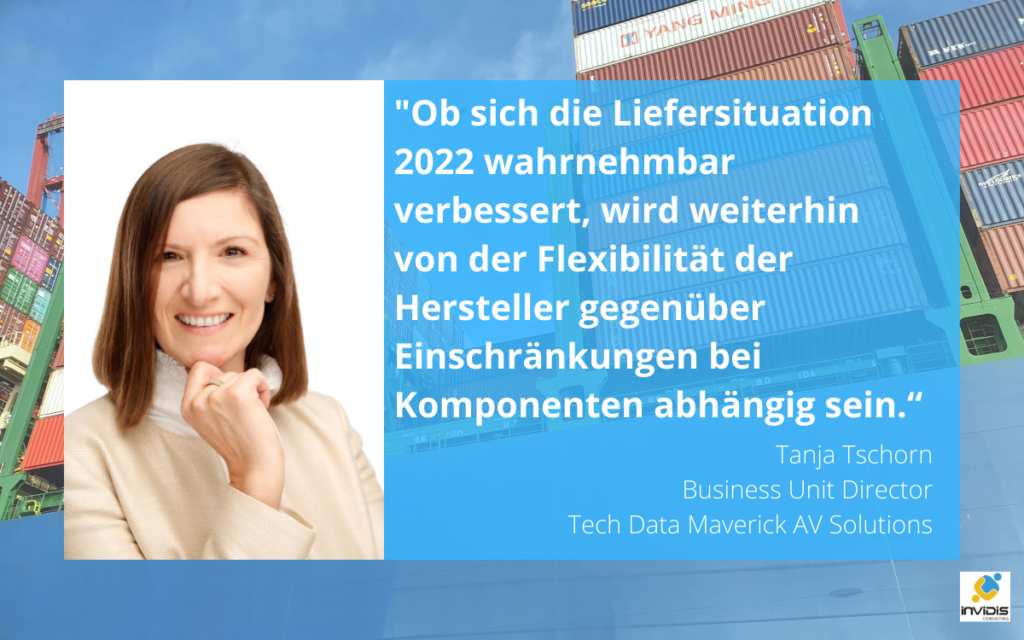 Tanja Tschorn, Business Unit Director bei Tech Data Maverick AV Solutions, zur Lieferkettensituation (Foto: Tech Data Maverick)