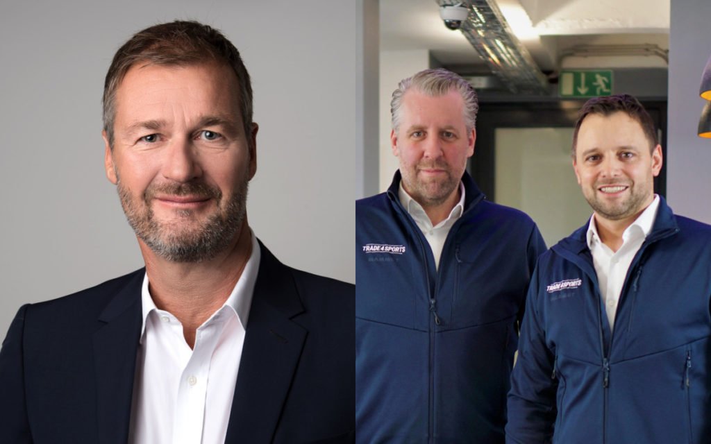 Von Links: Peter Nöthen, CEO von Qvest sowie Nicholas von Brauchitsch und Frederic Komp, Geschäftsführer und Gründer von Trade4sports (Fotos: Qvest/Trade4Sports)