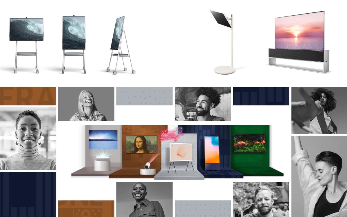 Design Displays von Samsung, LG und Microsoft (Foto: Collage invidis)