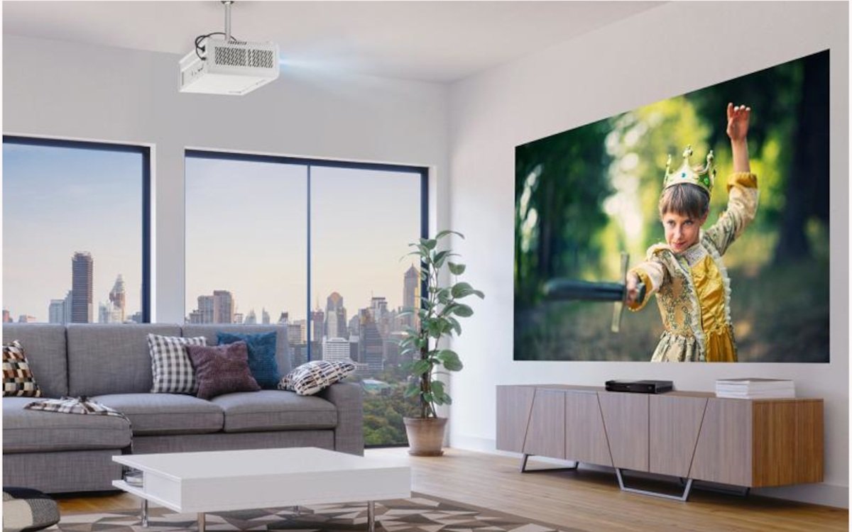 Der X1-Projektor mit Harmon-Kardon-Sound soll Kinogefühl auf das Sofa bringen. (Foto: ViewSonic)
