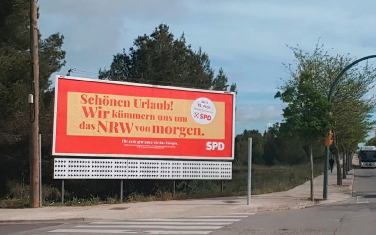 SPD-Wahlkampf Plakate auf Mallorca (Foto: Planus)