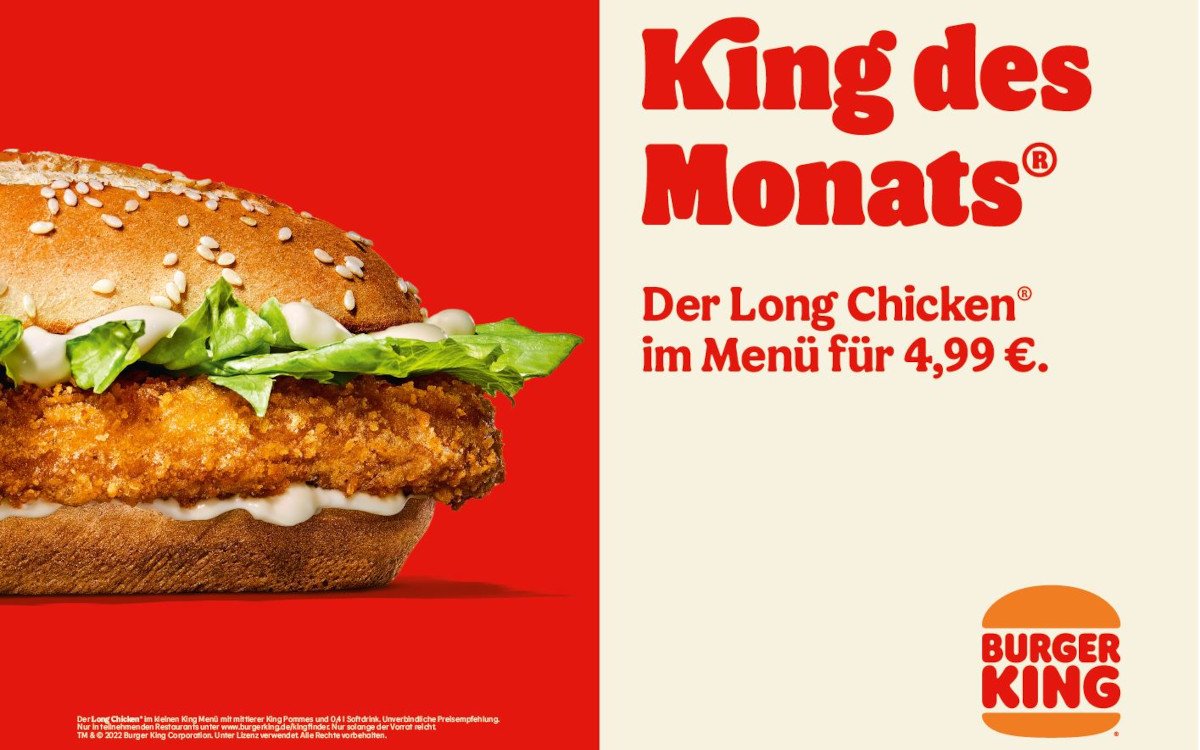 Für den "King des Monats" im Mai startete Burger King eine große OoH-Kampagne. (Foto: Weischer.JvB)rtete Burger King eine große OoH-Kampagne. (Foto: Weischer JVB)