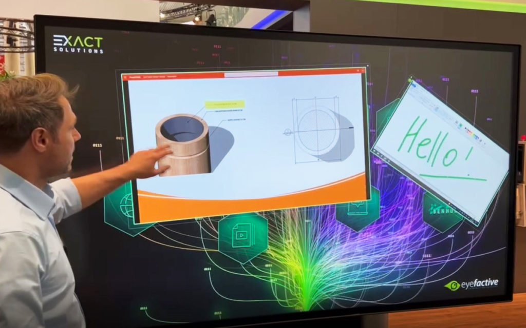 Demonstration der interaktiven OLED-Lösung (Foto: eyefactive)