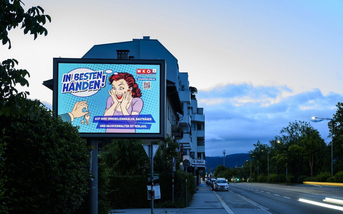 Die Epamedia-Kampagne für WK Immobilien (Foto: EPAMEDIA/Franz Oss)