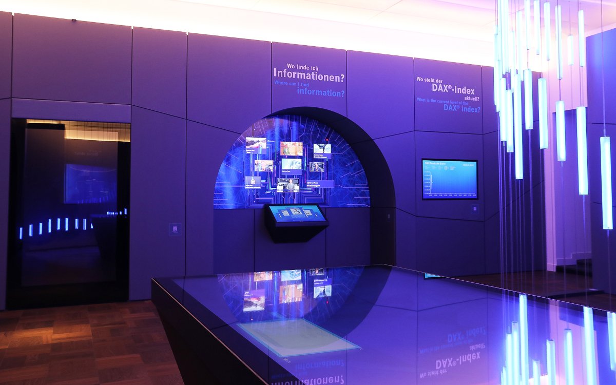 Die neue interaktive Ausstellung im Besucherzentrum der Deutschen Börse hat seit Juli 2022 geöffnet. (Foto: Deutsche Börse Group)