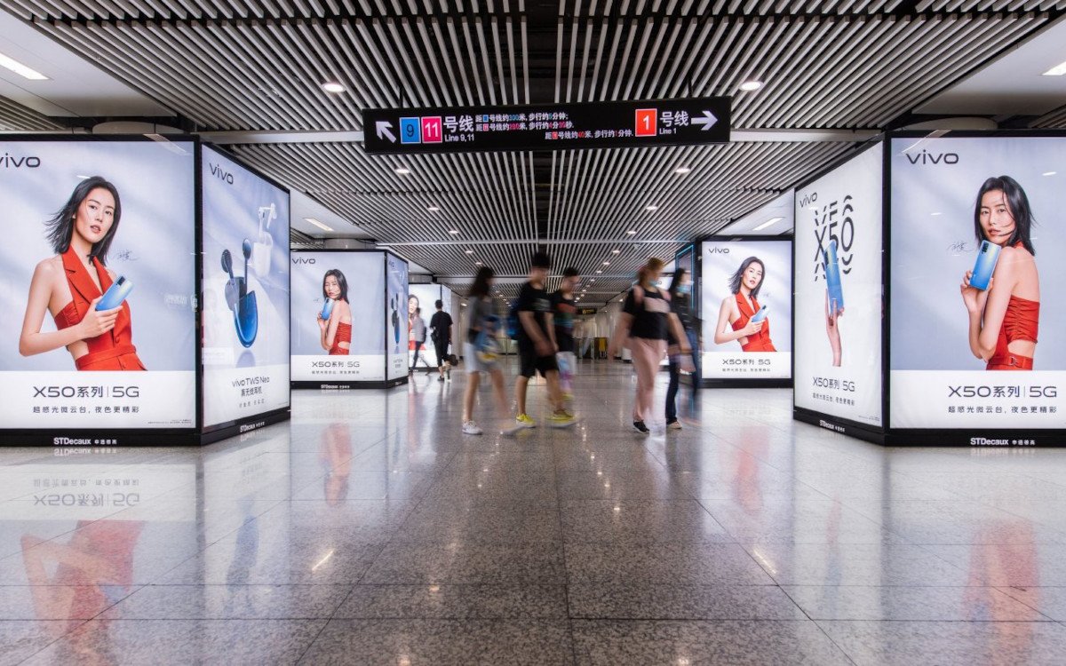 Werbeflächen von JT Decaux in der Shangai Metro (Foto: JCDecaux)