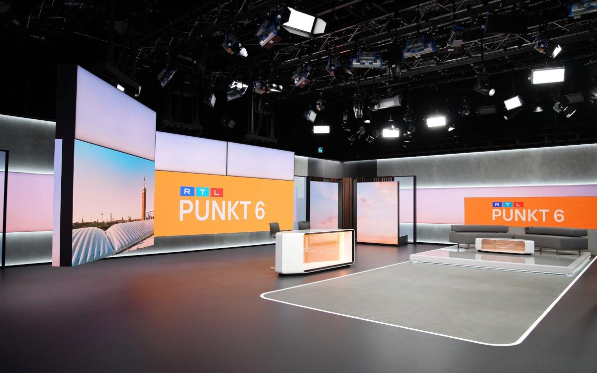 "Punkt 6"-Sendungs-Setup im Studio 1 (Foto: RTL/ Stefan Gregorowius)