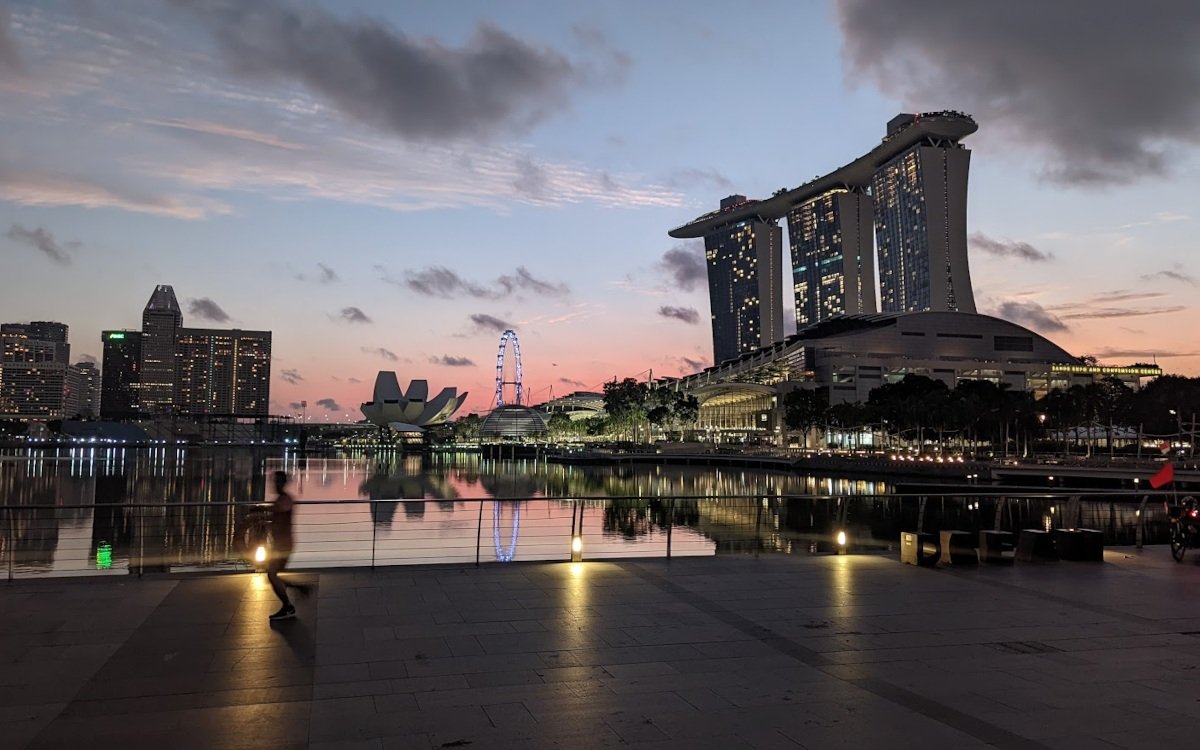 invidis-Morgenlauf an der Marina in Singapore (Foto: invidis)