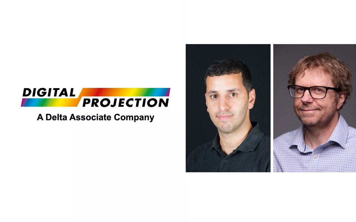 Brahim Belal (links), Application & Support Engineer, und Kevin Bateman, Training & Products Manager, von Digital Projection (Foto: Digital Projection)