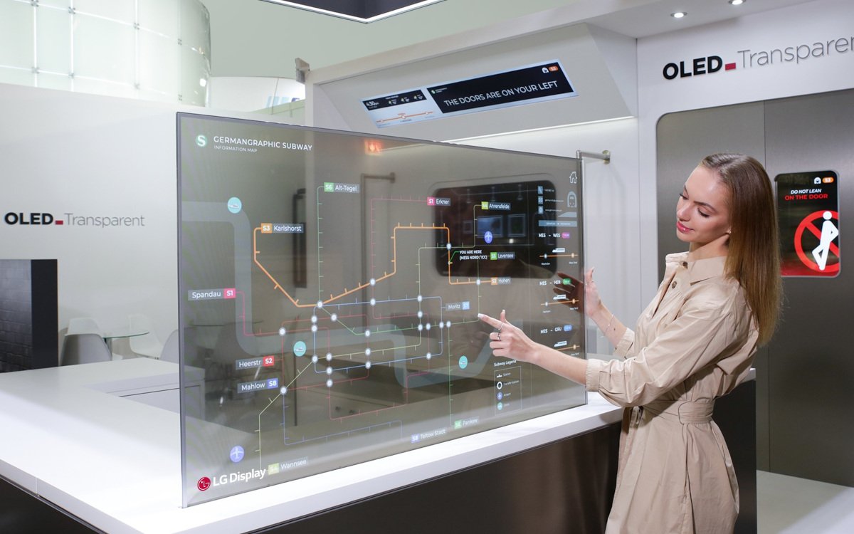 LG's Mobility-Lösungen mit transparentem OLED. (Foto: LG Display)