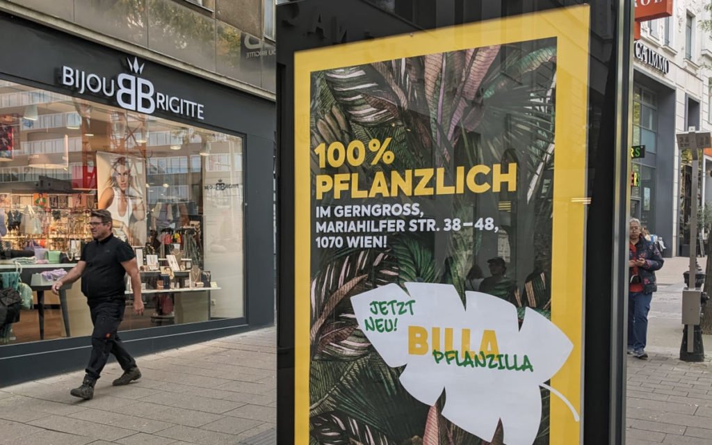 DooH-Werbung für Billa Pflanzilla in Wien (Foto: invidis)